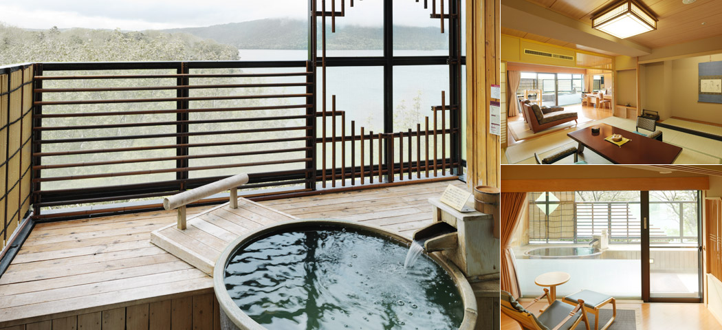 Japanese style room with open-air bath image